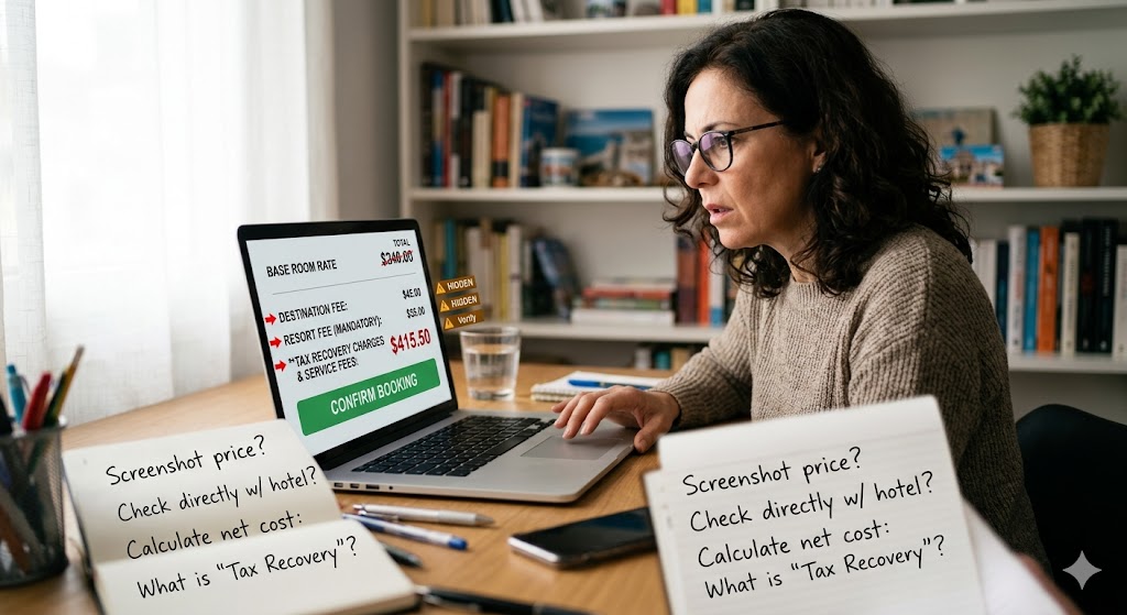 How Hotel Websites Trick You With Hidden Fees Before Checkout