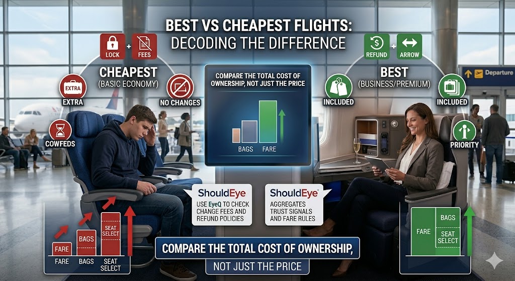 Best vs Cheapest Flights: What the Difference Really Means