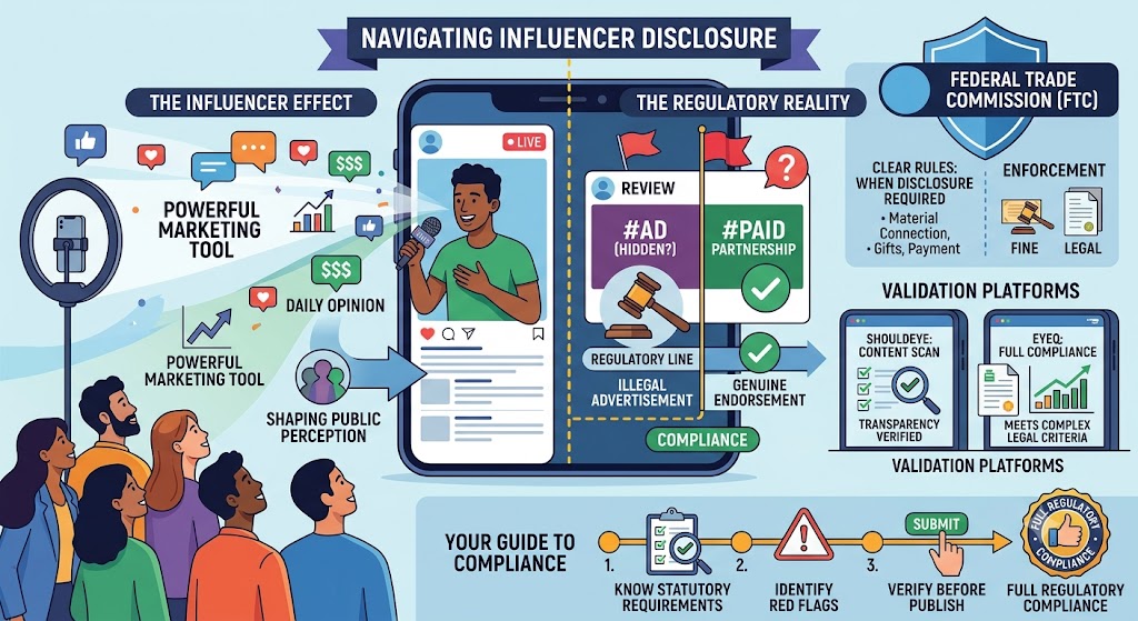 Influencer Disclosure Laws | Legal Review vs Ad | ShouldEye