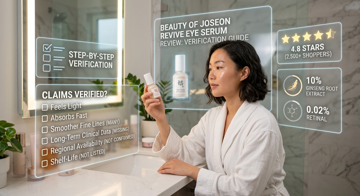 Beauty of Joseon Revive Eye Serum Review: What to Verify Before You Buy