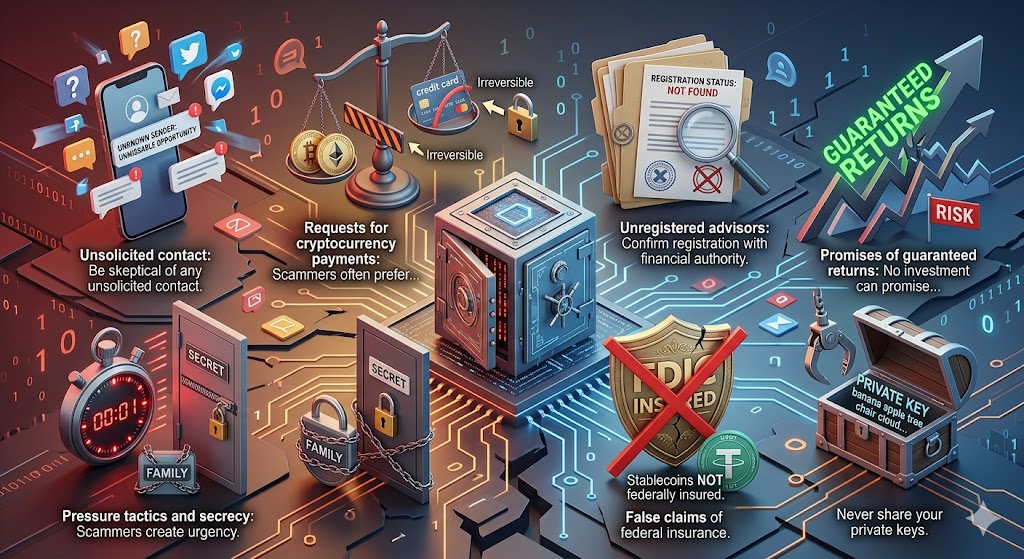 7 Crypto Red Flags: Visual Guide