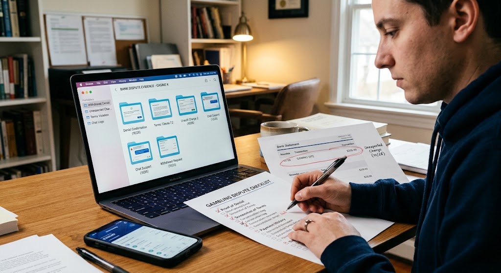 Focused on analyzing Betsoft slots, a man uses an Online Casino Lobby and an EyeQ game evaluation tool at his desk.